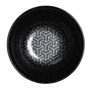 Ceramic Ramen Bowl — 42 fl. oz., Black, Silver