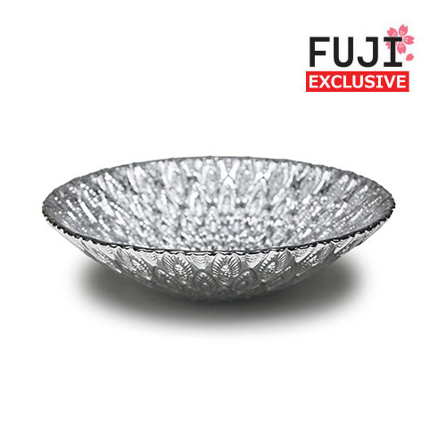 Glass Bowl — 15 fl. oz., Silver, White