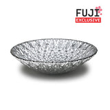 Glass Bowl — 15 fl. oz., Silver, White