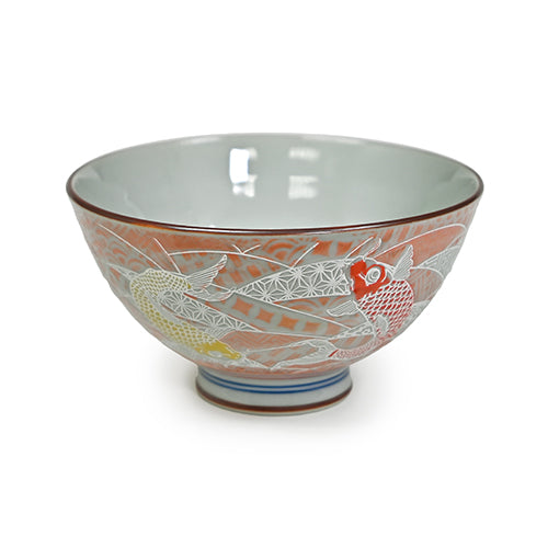 Ceramic Rice Bowl — 10 fl. oz., Red