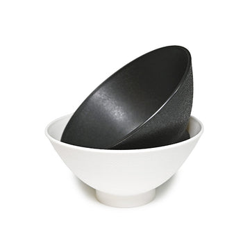 Plastic Soup Bowl — 12 fl. oz., Black, White