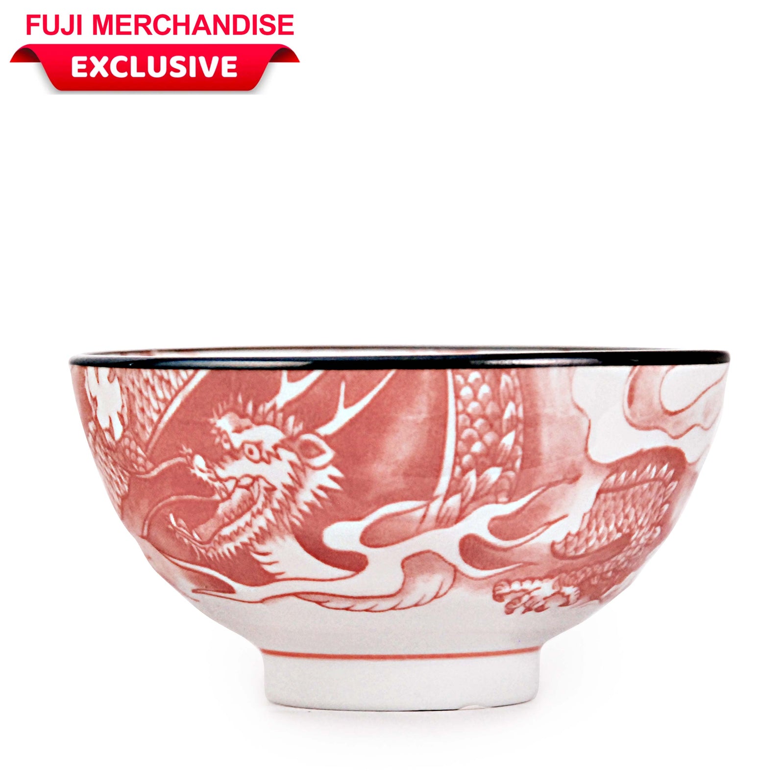 Ceramic Rice Bowl — 9 fl. oz., Red