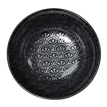 Ceramic Ramen Bowl — 42 fl. oz., Black, Silver