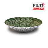 Glass Bowl — 15 fl. oz., Gold, Green
