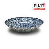 Glass Bowl — 15 fl. oz., Blue, Silver