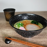 Ceramic Ramen Bowl — 42 fl. oz., Black, Silver