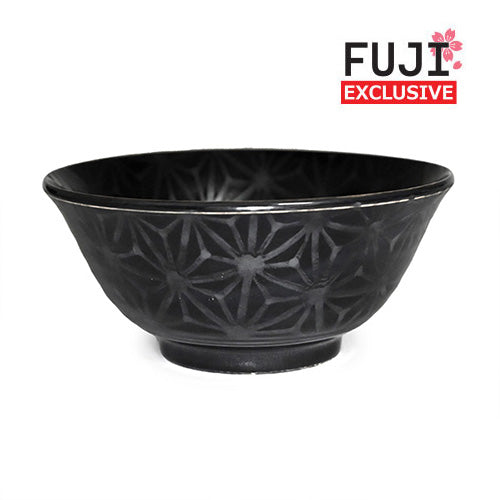 Ceramic Soup Bowl — 18 fl. oz., Black, Silver