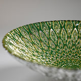 Glass Bowl — 15 fl. oz., Gold, Green