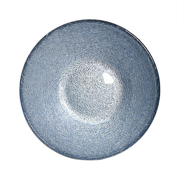 Glass Bowl — 16 fl. oz., Dark Blue, Silver