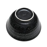 Ceramic Soup Bowl — 18 fl. oz., Black, Silver
