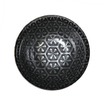 Ceramic Soup Bowl — 18 fl. oz., Black, Silver