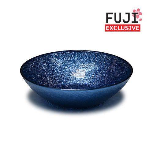 Glass Bowl — 16 fl. oz., Dark Blue, Silver