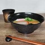 Ceramic Ramen Bowl — 42 fl. oz., Black, Silver