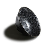 Ceramic Soup Bowl — 18 fl. oz., Black, Silver