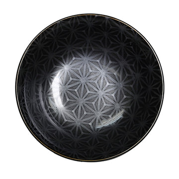 Ceramic Ramen Bowl — 42 fl. oz., Black, Silver