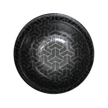 Ceramic Soup Bowl — 18 fl. oz., Black, Silver