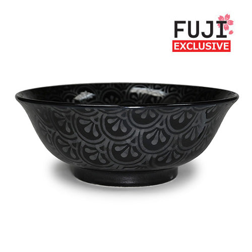 Ceramic Ramen Bowl — 42 fl. oz., Black, Silver