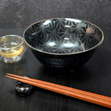 Ceramic Soup Bowl — 18 fl. oz., Black, Silver