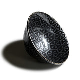 Ceramic Soup Bowl — 18 fl. oz., Black, Silver