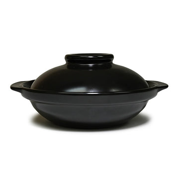 Ceramic Donabe Cooking Pot, Black