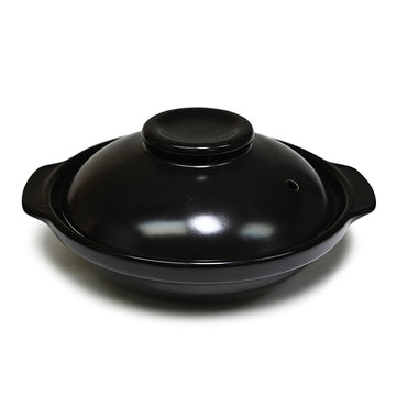 Ceramic Donabe Cooking Pot, Black