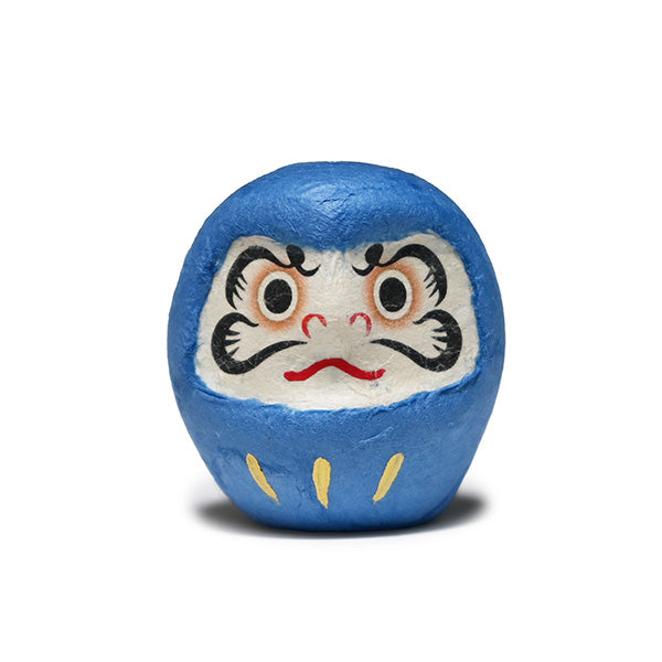 Papier-mache daruma doll blue 1.5 in H (6-825-C)