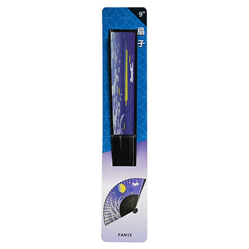 Decorative fan blue 9 in L (FAN12)