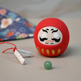 Ceramic daruma doll red 1.5 in H (6-826-D)