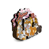 Wood decorative magnet 3 in x 2.25 in (G537803)