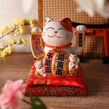 Ceramic lucky cat figurine 7.5 in H (LC0709)