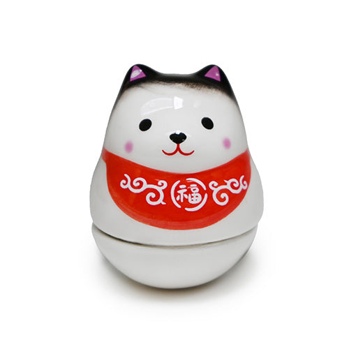 Ceramic roly-poly doll black (PR2-SHB)