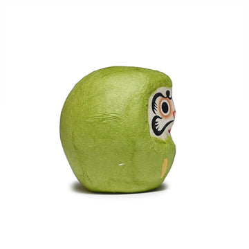 Papier-mache daruma doll green 1.5 in H (6-825-E)