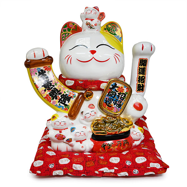 Ceramic lucky cat figurine 12.5 in H (LC1103)