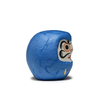 Papier-mache daruma doll blue 1.5 in H (6-825-C)