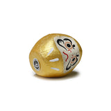 Papier-mache daruma doll gold 1.5 in H (6-825-F)