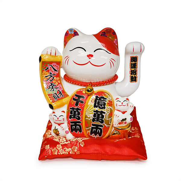 Ceramic lucky cat figurine 7.5 in H (LC0709)