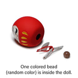 Ceramic daruma doll red 1.5 in H (6-826-D)
