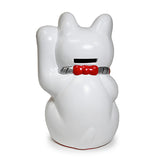 Ceramic coin bank white 8.75 in H (LC80)