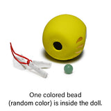 Ceramic daruma doll yellow 1.5 in H (6-826-F)