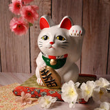 Ceramic coin bank white 7.25 in H (LC70)