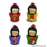 Papier-mache roly-poly doll 2 in H (RP2J-GR)