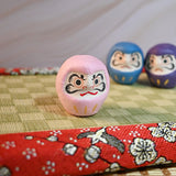 Papier-mache daruma doll pink 1.5 in H (6-825-B)
