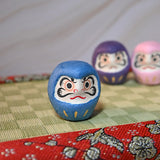Papier-mache daruma doll blue 1.5 in H (6-825-C)