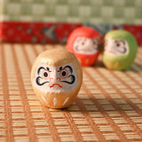 Papier-mache daruma doll gold 1.5 in H (6-825-F)
