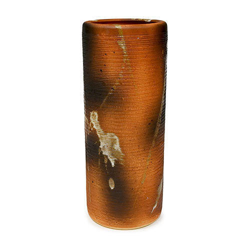 Ceramic vase 5 in D x 12.5 in H (B014-05)