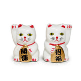 Ceramic lucky cat figurine white (LC25)