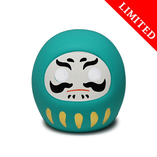Ceramic daruma doll blue 1.5 in H (6-826-E)