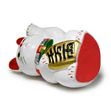 Ceramic coin bank white 8.75 in H (LC80)