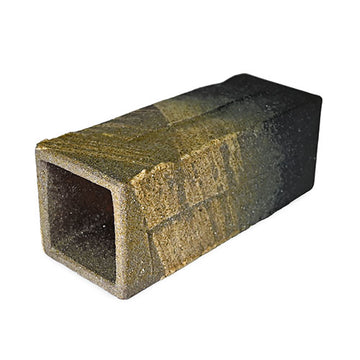 Ceramic vase 4 in SQ x 10.5 in H (B015-04)