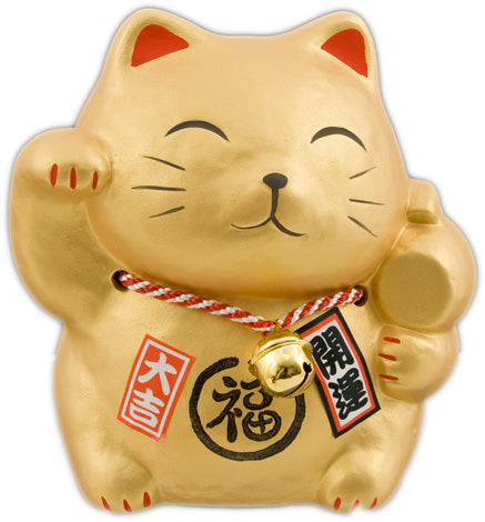 Ceramic coin bank gold 4 in H (KT39-KC)